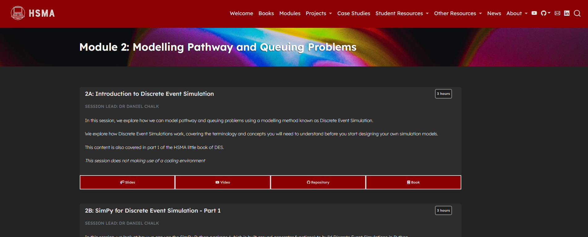 HSMA: Discrete Event Simulation Module