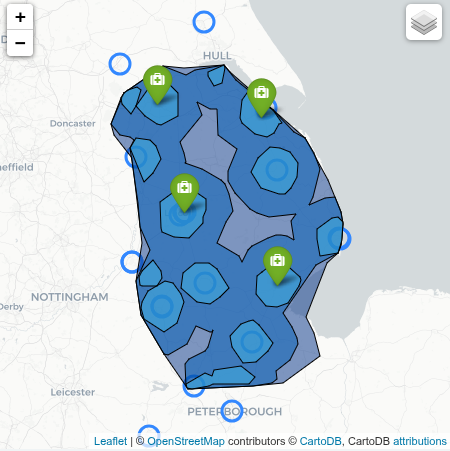 Travel time to NHS organisations
